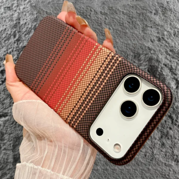 for Magsafe Carbon Fibre Case for iPhone 17 Air 16 15 14 Plus 13 12 Pro Max 17Pro Wireless Charge Skin Glossy Matte Armor Cover