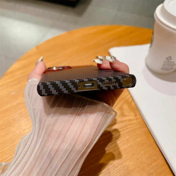 Luxury Carbon Fiber Pattern Plastic Armor Case for Samsung Galaxy S25 S24 S23 S22 Plus Ultra Note 20 10 Hard Slim Matte Cover - Image 6