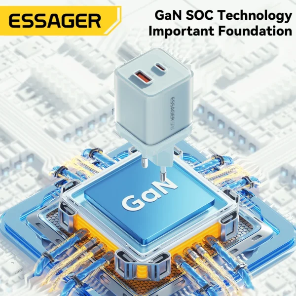 Essager 70W GaN Charger Quick Charge 4.0 3.0 USB Type C Charger for iPhone 15 14 13 Pro Max Fast Charger For Laptop PD Charger - Image 5