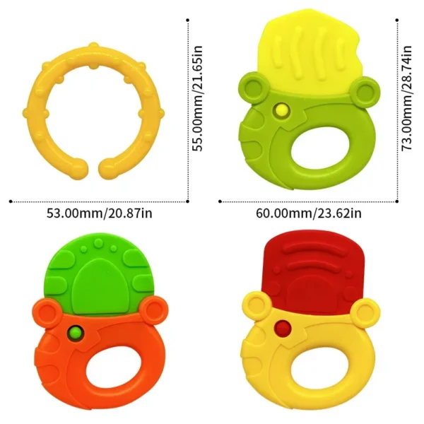 Silicone Teethers for Baby Things Newborn Chews Food Grade Teethers Training Bed Toy Baby Fruit Item Feeding Infant Rattle - Image 4