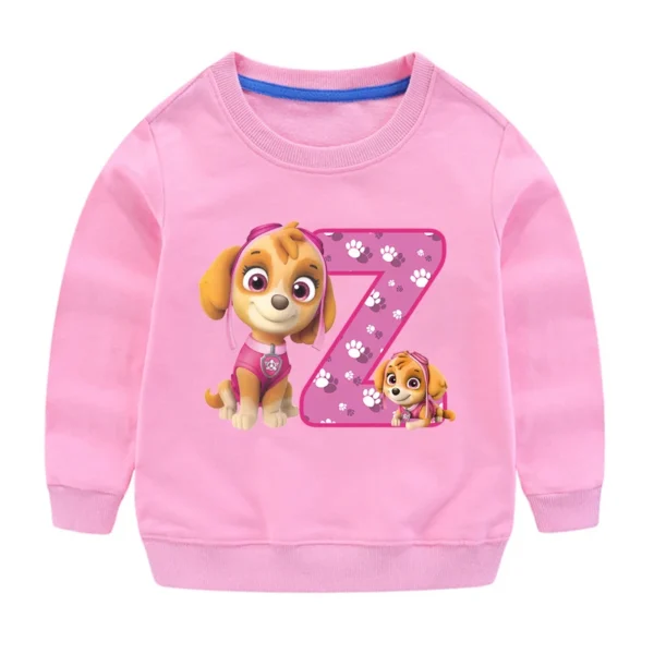 PAW Patrols Kids Anime Cute Sweatshirt Skye Girls Cartoon Casual Tops Children Round Neck Pullover Sweater Autumn Clothing Gifts - Image 29