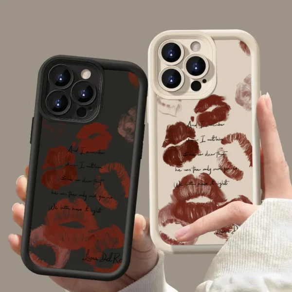 Phone Case For Xiaomi Poco F5 X5 X3 X6 Pro 5G Mi 14 13 12 12T 13T Pro 11 Lite 5G NE Sexy Girl Red Lips Matte Soft Silicone Cover - Image 6