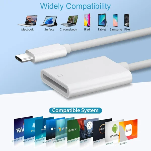 OTG Card Reader USB Type C to TF Memory Card Adapter For iPhone 15 Pro Max Plus Samsung Xiaomi Huawei PC Laptop Smart Cardreader - Image 6