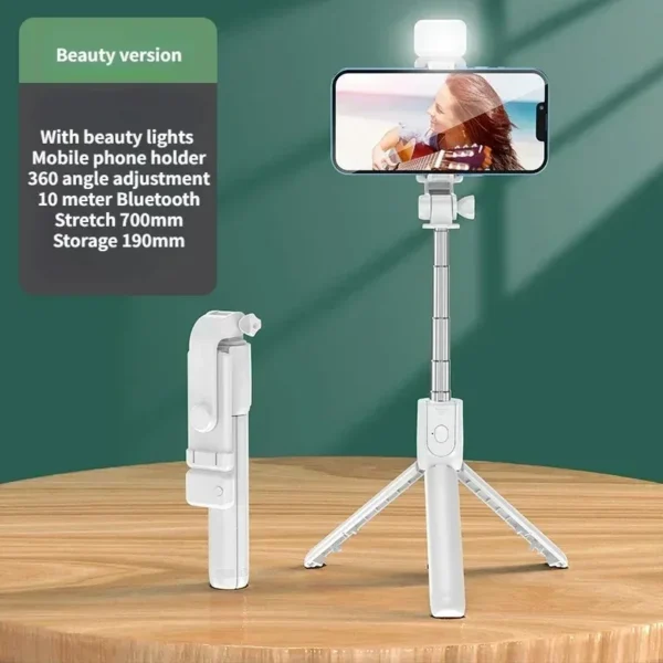 Selfie Stick Wireless Tripod Stand with Light Bluetooth Remote Extendable Tripod for iPhone Mobile Phone Tiktok Live Streaming - Image 10