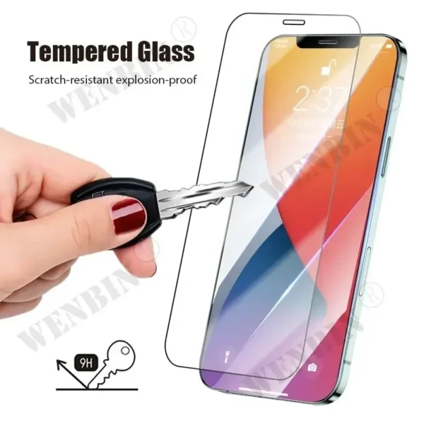 3 Pcs Tempered Glass For iPhone 16 15 14 13 12 11 Pro Max 8 7 Plus SE Screen Protector Full Protective Glass - Image 6