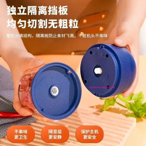 Garlic Grinder Portable Garlic Masher Food Chopper 260ML Electric Meat Grinder Chili Ginger Vegetable Grinder Kitchen Blender - Image 5