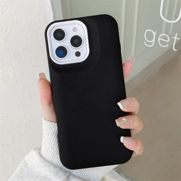 Liquid Silicone Leather Texture 2 IN 1 Soft Phone Case For iPhone 16 Plus 15 14 13 12 Pro Max 11 Plain Fashion Shockproof Cover - Image 8