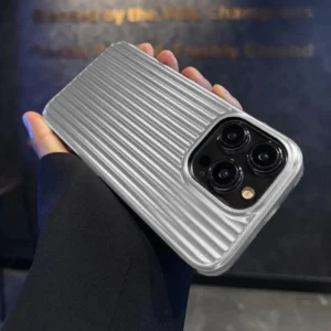 Luxury Vertical Stripe Bumper Case for iPhone 17 Air 16 16E 15 14 Pro Max Plus 13 12 11 SE4 Shockproof TPU Frosted Phone Cover
