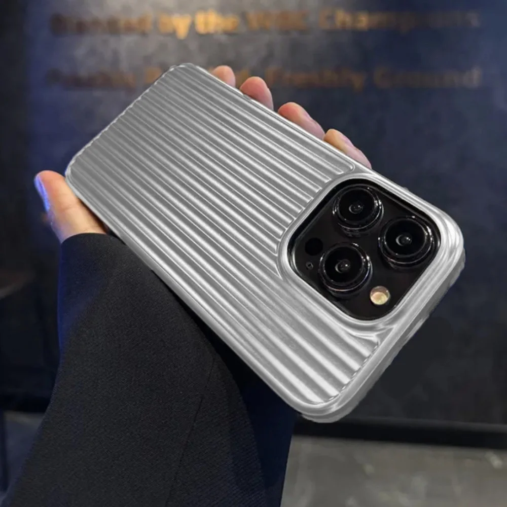 Luxury Vertical Stripe Bumper Case for iPhone 17 Air 16 16E 15 14 Pro Max Plus 13 12 11 SE4 Shockproof TPU Frosted Phone Cover 1 Luxury Vertical Stripe Bumper Case for iPhone 17 Air 16 16E 15 14 Pro Max Plus 13 12 11 SE4 Shockproof TPU Frosted Phone Cover