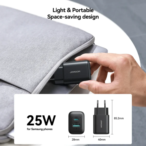 JOYROOM PD 25W USB Charger Type C Fast Charging Adapter USB-A+USC-C Portable Travel Wall Charger For iphone 16 15 14 Samsung - Image 5