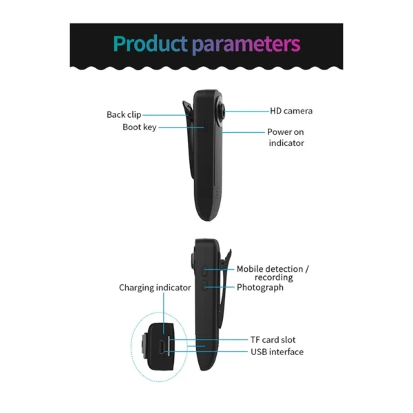 A18 Mini DV Camcorder 1080P High-Definition Night Vision Motion Detection Small Camera for Outdoor Sports And Adventures - Image 2