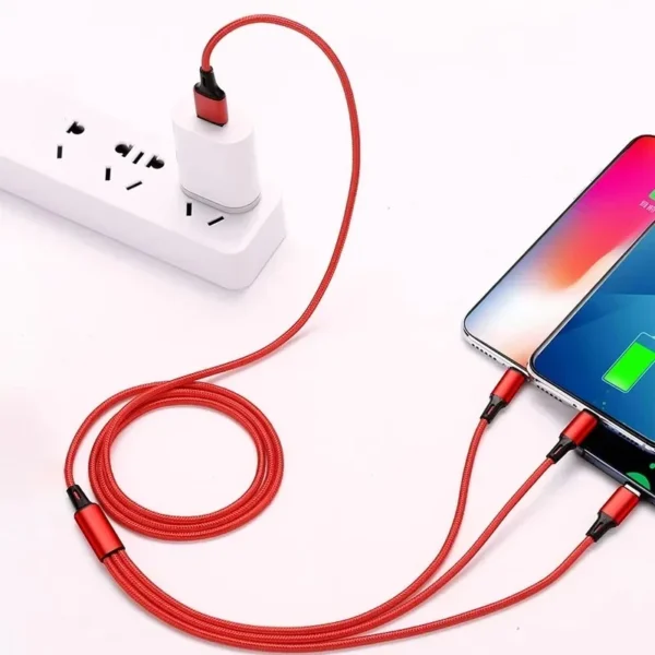 3 in 1 SuperCharging Cable Type-C Phone Fast Charger Cord Micro USB Data Wire For iPhone 14 13 12 Pro Samsung Xiaomi Huawei - Image 6