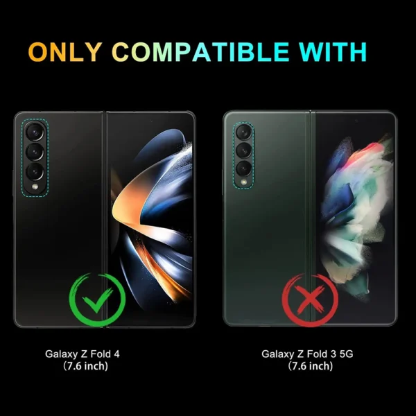 9D Curved Rear Camera Protector For Samsung Galaxy Z Fold4 Fold3 Case Tempered Glass Sumsung Z Fold 4 ZFold 3 5G Back Lens Cover - Image 3