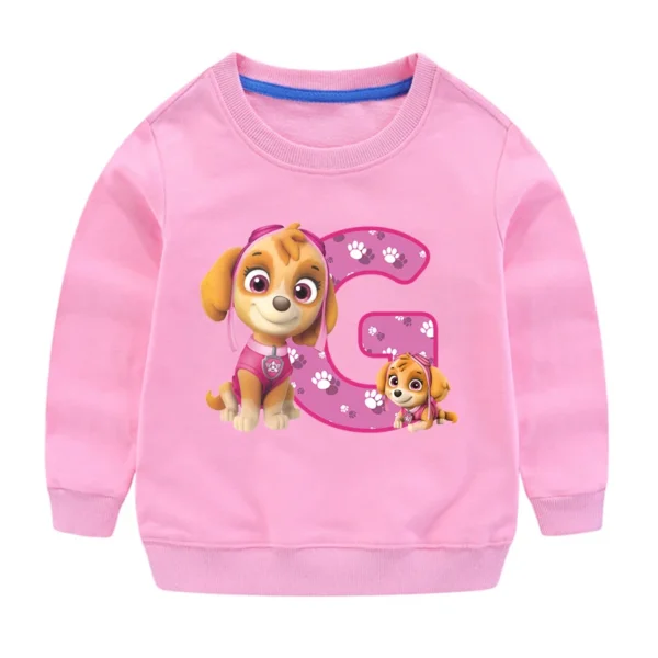 PAW Patrols Kids Anime Cute Sweatshirt Skye Girls Cartoon Casual Tops Children Round Neck Pullover Sweater Autumn Clothing Gifts - Image 9