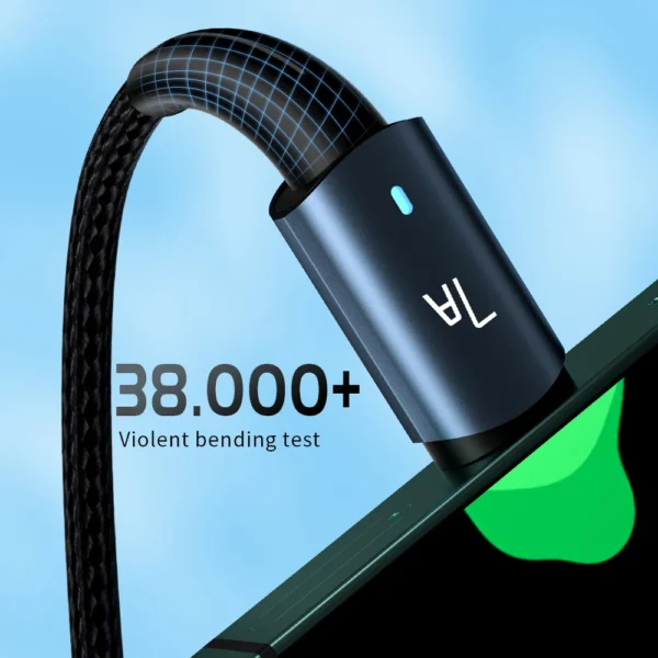 Essager 7A USB Type C Cable For OPPO Oneplus Huawei P30 P40 Samsung Realme Poco 100W Fast Charging Wire USB C Charger Data Cord - Image 2