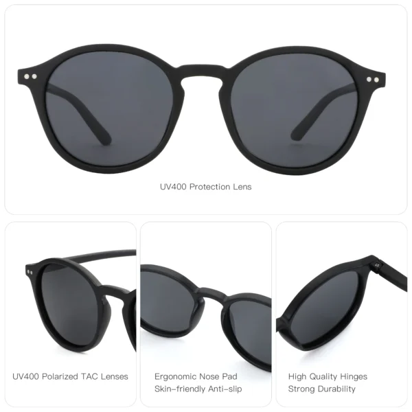 ZENOTTIC Fashion Polarized Sunglasses Men Women Brand Designer Retro Round Sun Glasses Vintage UV400 Goggles Shades - Image 5