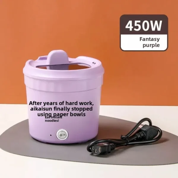 Multifunctional Instant Noodles Pot Stir-Fry Cooker Electric Hot Plate Lazy Person Dormitory Electric Heating Pot Kitchen Mini R - Image 8
