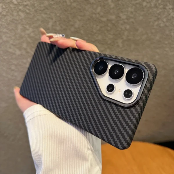 Mountain Carbon Fiber Kevlar Pattern Plastic Case For Samsung S25 S24 S23 Ultra Plus For Magsafe Magnetic Wireless Charge Cover - Image 20