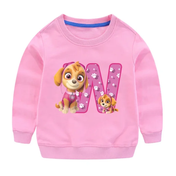 PAW Patrols Kids Anime Cute Sweatshirt Skye Girls Cartoon Casual Tops Children Round Neck Pullover Sweater Autumn Clothing Gifts - Image 26