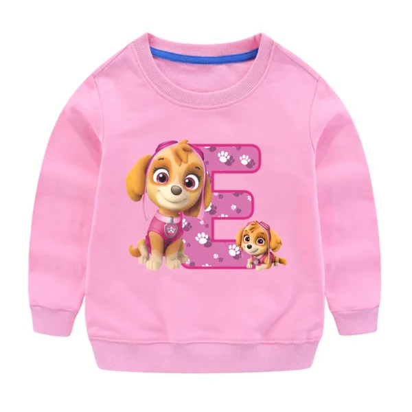 PAW Patrols Kids Anime Cute Sweatshirt Skye Girls Cartoon Casual Tops Children Round Neck Pullover Sweater Autumn Clothing Gifts - Image 7