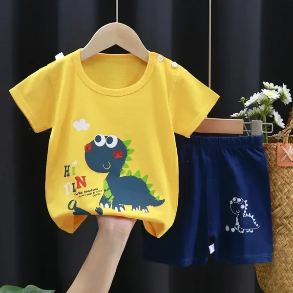 2PCS Children's Sets mother Kids Clothes Boys Girl T-shirt Shorts Summer Cotton Short sleeve Baby Children Clothing Toddler Suit - Image 12