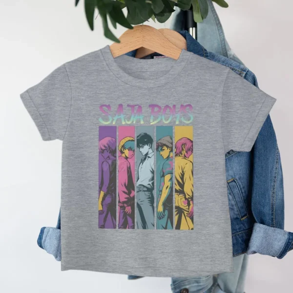 Cute Cartoon Saja Boys T-shirts Kpop Demon Hunters T Shirt Kids Boy Girl Summer Short Sleeve Round Neck Tops Children's Clothing - Image 5