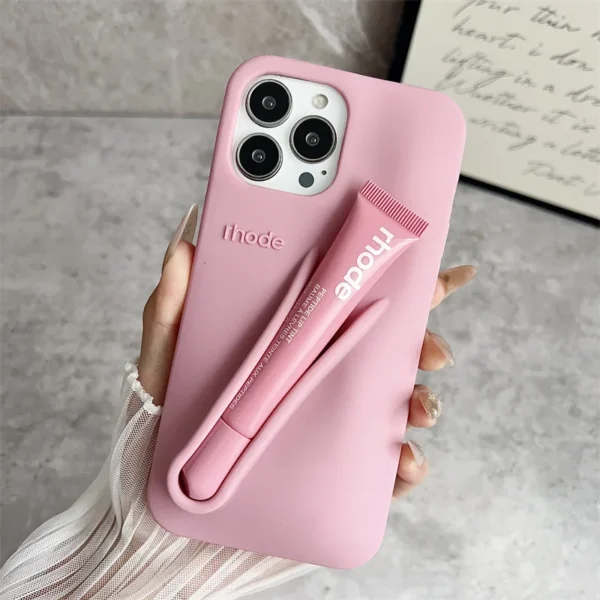 Summer Limited Edition Lemontini Lip Gloss Phone Case for IPhone 17 11 12 13 14 15 16 Pro Max Plus Lipstick Holder Back Cover - Image 15