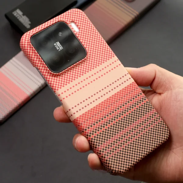 Carbon Fibre Splicing Colors Phone Case For Xiaomi 15 Pro 15Pro Ultra MI15 Luxury Magnetic Frameless Business Shockproof Cover - Image 2