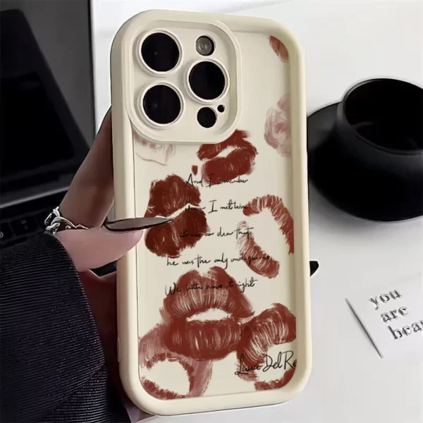 Phone Case For Xiaomi Poco F5 X5 X3 X6 Pro 5G Mi 14 13 12 12T 13T Pro 11 Lite 5G NE Sexy Girl Red Lips Matte Soft Silicone Cover