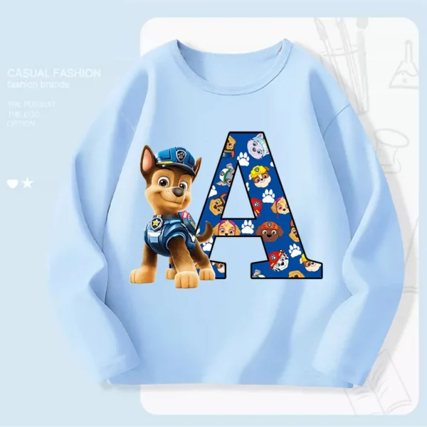 Paws Patrols Chases Child Long Sleeve Boys T-shirt Children Casual Clothing Cartoon Cute Printed Sweatshirt Anime New Kids Gifts