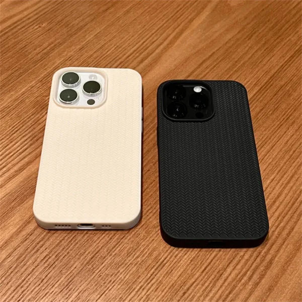 Luxury Knitting Grain Phone Case For iPhone 11 12 13 14 15 16 Pro Max Plus X Xs Max XR Bumper Soft Silicone Cases Cover - Image 5