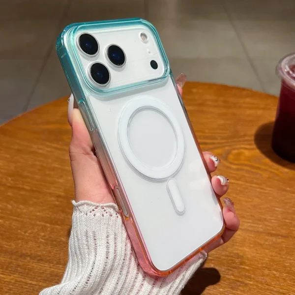 Transparent Gradient Acrylic For Magsafe Case for iPhone 17 Air 16 15 14 Pro Max Plus 13 12 Mini 11 16E SE4 17Pro Official Cover - Image 4