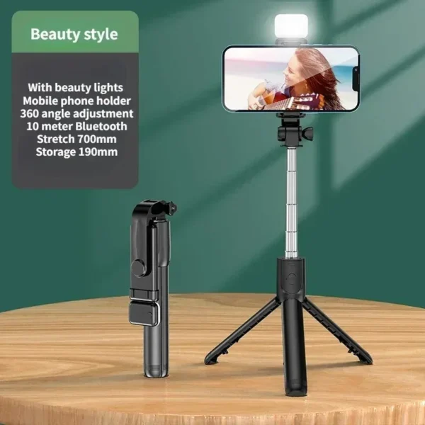 Selfie Stick Wireless Tripod Stand with Light Bluetooth Remote Extendable Tripod for iPhone Mobile Phone Tiktok Live Streaming - Image 9