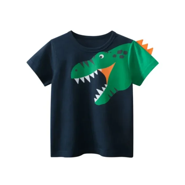 2 3 4 5 6 7 8 9 Years Boys Short Sleeve T-shirts Korean Version Kids Clothing Children Cotton Tees Summer Cartoon Tops - Image 9