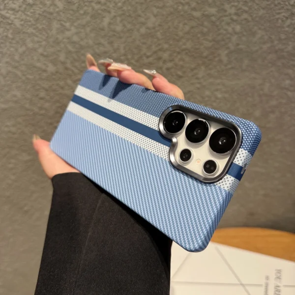 Mountain Carbon Fiber Kevlar Pattern Plastic Case For Samsung S25 S24 S23 Ultra Plus For Magsafe Magnetic Wireless Charge Cover - Image 21