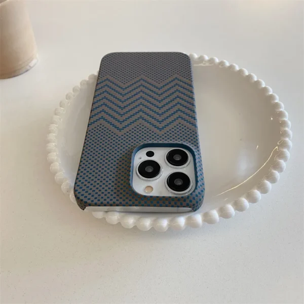 Business Carbon Fiber Pattern Case for iPhone 16 15 14 Plus 13 12 11 Pro Max Shockproof Hard Plastic Retro Frameless Armor Cover - Image 6