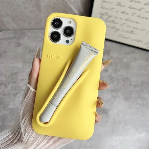 Summer Limited Edition Lemontini Lip Gloss Phone Case for IPhone 17 11 12 13 14 15 16 Pro Max Plus Lipstick Holder Back Cover - Image 11