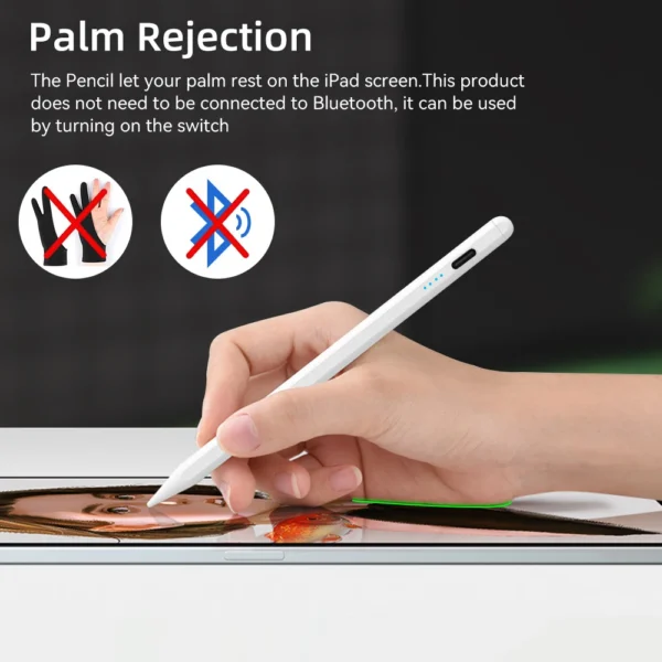 For iPad Pencil 2 1 Palm Rejection Power Display iPad Accessories iPad 2022 2021 2020 2019 2018 Pro 11 12.9 Air Mini Stylus Pen - Image 2