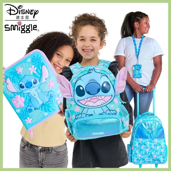Genuine Australia Smiggle Backpack Disney Cartoon Series Stitch School Bag Anime Backpack Student Gift Separate Purchases