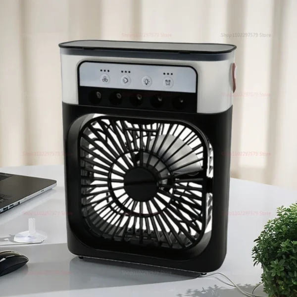 3 In 1 Portable Air Conditioners Fan USB Electric Fan LED Night Light Water Mist Fun Air Humidifier Desktop Air Cooler Fan - Image 6