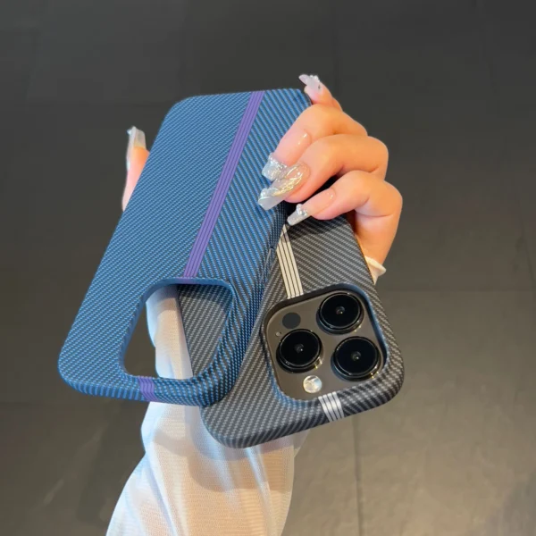 Luxury Carbon Fiber Plastic Ultra Thin Armor Case For iPhone 16 15 14 13 12 11 Pro Max Plus Shockproof Protective Hard Cool Capa - Image 4