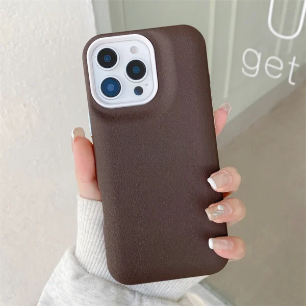 Liquid Silicone Leather Texture 2 IN 1 Soft Phone Case For iPhone 16 Plus 15 14 13 12 Pro Max 11 Plain Fashion Shockproof Cover - Image 12