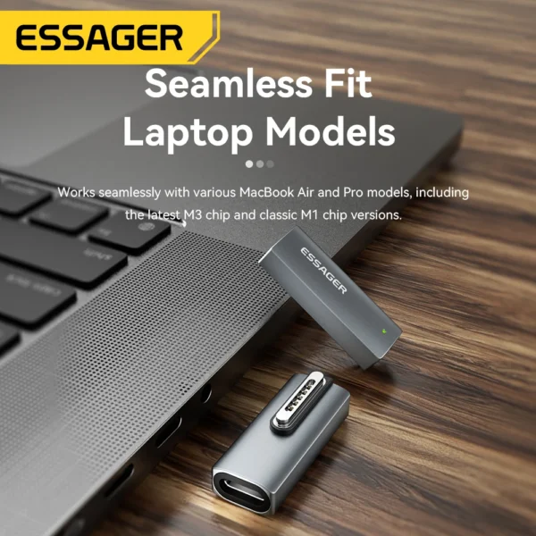Essager Type-C Female to Magsafe 3 Converter 140W USB-C Magnetic Adapter Connector Laptop PD Charging Plug For MacBook Air/Pro - Image 6