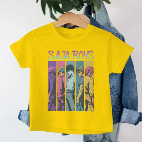 Cute Cartoon Saja Boys T-shirts Kpop Demon Hunters T Shirt Kids Boy Girl Summer Short Sleeve Round Neck Tops Children's Clothing - Image 6