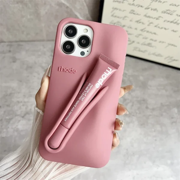 Summer Limited Edition Lemontini Lip Gloss Phone Case for IPhone 17 11 12 13 14 15 16 Pro Max Plus Lipstick Holder Back Cover - Image 9
