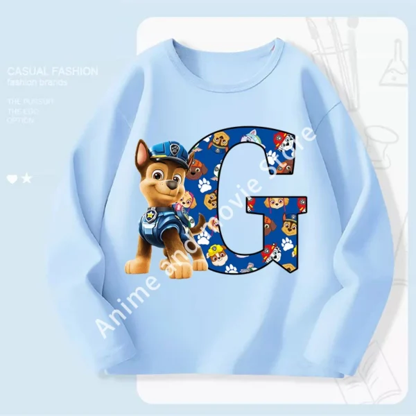 Paws Patrols Chases Child Long Sleeve Boys T-shirt Children Casual Clothing Cartoon Cute Printed Sweatshirt Anime New Kids Gifts - Image 26