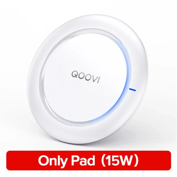 QOOVI 15W Fast Wireless Charger For Samsung Galaxy S22 S21 Note 10 9 8 USB Qi Charging Pad For iPhone 14 13 Pro Max Xs Xr X 8 - Image 8