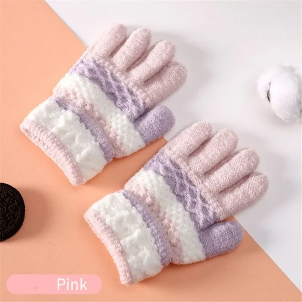 Winter Autumn Soft Knitted Baby Gloves Full Finger Gloves Kids Girls Boys Mittens Outdoor Children Gloves 3-6 Years - Image 8