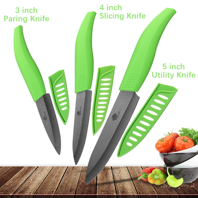 Ceramic Knives Set for Kitchen Unit 3 4 5 6 Inch Utility Fruit Slicing Peeler with Sheath Black Zirconia Blade Bread Chef Knife 23 Ceramic Knives Set for Kitchen Unit 3 4 5 6 Inch Utility Fruit Slicing Peeler with Sheath Black Zirconia Blade Bread Chef Knife - Image 23