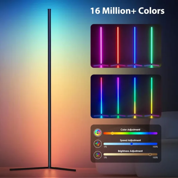 RGB Dream Color Floor Lamp with Music Sync Modern 16 Million Color Changing Standing Mood Light For Bedroom Living Room - Image 2